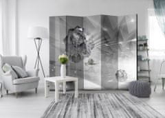 Artgeist Paraván - Abstraktná sivá II 225x172 plátno na drevenom ráme obojstranná potlač