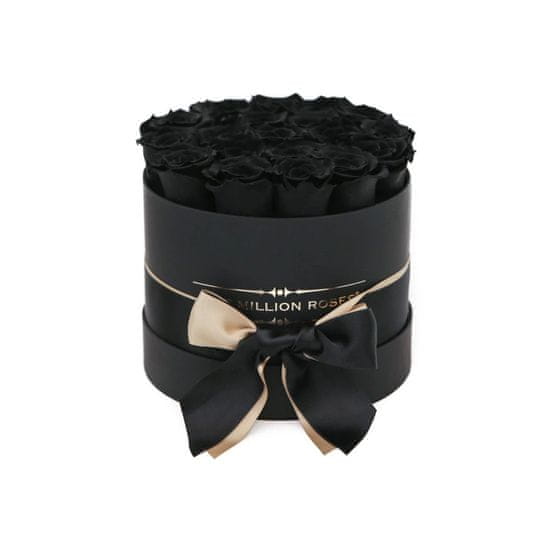 The Million Roses Malý box - čierne trvácne ruže