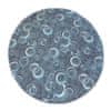 Guľatý koberec DROPS Bubbles sivo-modrý, velikost kruh 133