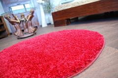 Dywany Lusczów Guľatý koberec SHAGGY HIZA 5 cm bordó, velikost kruh 120