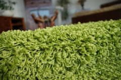 Dywany Lusczów Guľatý koberec SHAGGY HIZA 5 cm zelený, velikost kruh 120