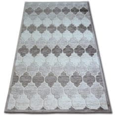Dywany Lusczów Kusový koberec ACRYLOVY YAZZ 3766 tmavobéžový/hnedý trellis, velikost 240x330