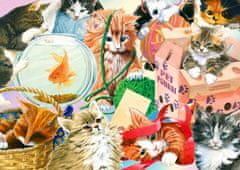 ENJOY Puzzle Zvedavé mačky 1000 dielikov