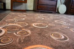 Dywany Lusczów Kusový koberec DROPS Bubbles hnedý, velikost 100x400