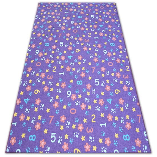 Dywany Lusczów Detský kusový koberec NUMBERS fialový
