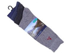 Essentials Šedé a tmavomodré pánske dlhé ponožky - 3 páry 40-42 EU