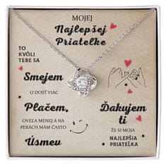 Lovilion Dámsky strieborný náhrdelník so zirkónovými kryštálikmi - Mojej najlepšej priateľke - valentínsky darček pre kamarátku | ASHE