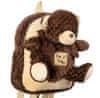 MONOPOL Batoh Plush Backpack "Am I Cute?" Brown