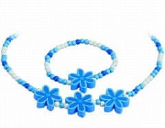 DETOA Drevené šperky - kvety modré DETOA