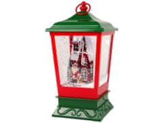 Lean-toys Vianočné svietidlo Svetlá Snehová vločka Červená a zelená