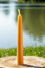 Zaparkorun.cz Krátka sviečka z pravého včelieho vosku, výška 15 cm, 29 g, Bee harmony