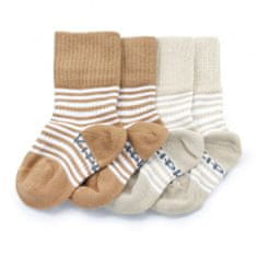 KipKep Detské ponožky Stay-on-Socks 0-6m 2páry Camel & Sand