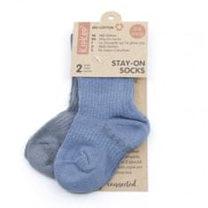 KipKep Detské ponožky Stay-on-Socks 0-6m 2páry Denim Blue