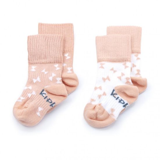 KipKep Detské ponožky Stay-on-Socks 6-12m 2páry Party Pink