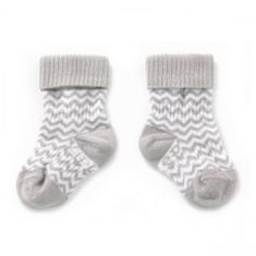 KipKep Detské ponožky Stay-on-Socks 6-12m 2 páry Silver Grey
