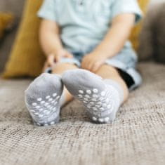 KipKep Detské ponožky Stay-on-Socks ANTISLIP 12-18m 1pár Ziggy Grey