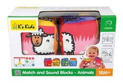 K´s Kids Zábavné textilné kocky - Zvieratká