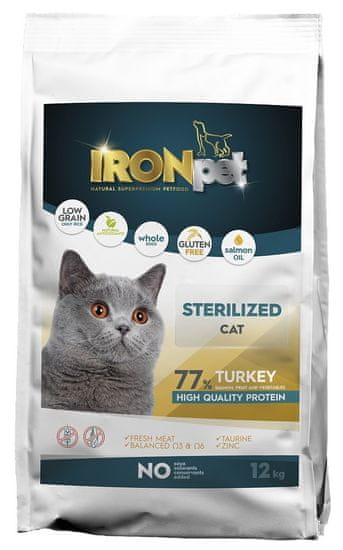 IRONpet Cat Sterilized Turkey (Morka) 12 kg