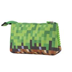 Pixie Crew Školské púzdro Minecraft vrátane pixelov zeleno-hnedé veľké