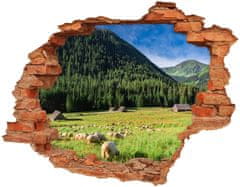 Wallmuralia.sk 13D diera nálepka Ovce v tatrách 148x115 cm