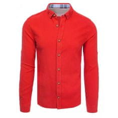 Dstreet Pánska košeľa STYLE červená dx2266 XL