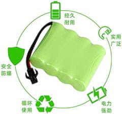 YUNIQUE GREEN-CLEAN 1-dielna nabíjateľná batéria 4.8V Ni-CD 1800mAh pre diaľkové ovládanie auta