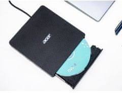 Acer Portable DVD Writer USB-C | Read: 24X/ DVD-ROM Read: 8X | Burn rýchlosť: CD-R: 24X CD-RW: 16X, DVD-R, 8X, DVD-RW 6X