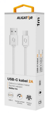 Aligator Dátový kábel 2A, USB-C biely