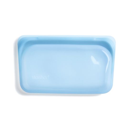 Stasher Silikónové vrecko na potraviny - Snack, 290 ml Farba: modrá, Originálna farba: Dúhovo modrá, materiál 1: platinový silikón