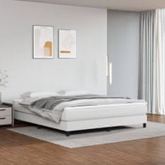 shumee Boxspring posteľ s matracom biela 180x200 cm umelá koža