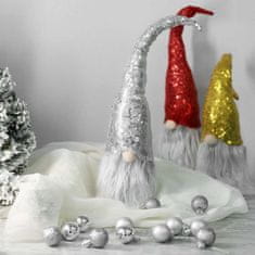 eCa  KSN04 Vianočné dekorácie Škriatok 40 cm šedý