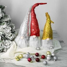 eCa  KSN04 Vianočné dekorácie Škriatok 40 cm šedý