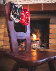 farebné spoločenské ponožky Debox Christmas MIX (3 páry v balení), 35-38
