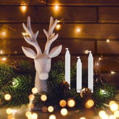 H&S Vianočné Dekoratívne Sviečky Vianočná Ozdoba Na Stromček 20 Ks. Biele
