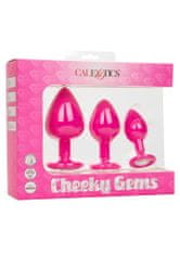 CalExotics Cheeky Gems Pink sada análnych kolíkov