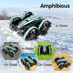 Netscroll Auto na diaľkové ovládanie, vhodné pre všetky druhy terénov, v snehu, piesku, na trávniku, ceste a dokonca vo vode, StuntCar
