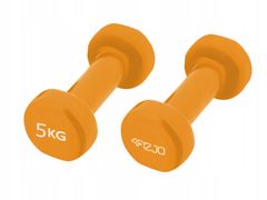 4FIZJO Cvičebné činky 2x5 kg, oranžová