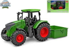 Kids Globe traktor zelený so sklápačkou voľný chod 27,5 cm