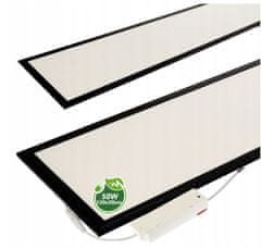 Berge LED panel povrchový - 30x120 - 50W - čierny - neutrálna biela