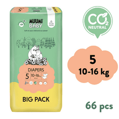 MUUMI BABY Big Pack vel. 5 MAXI+ (10-16 kg) 66 ks