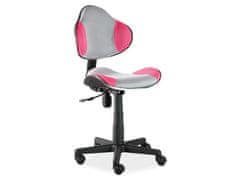 MôjNábytok Detská stolička Q-G2 | ružovo-sivá