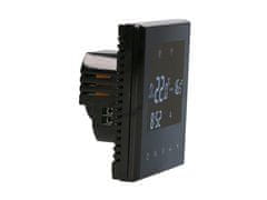Aluzan Class E-16 (TMAVÁ VARIANTA) WiFi, programovateľný izbový termostat pre spínanie elektrického vykurovania do 16 A, diaľkovo ovládateľný prostredníctvom aplikácie Android alebo iOS