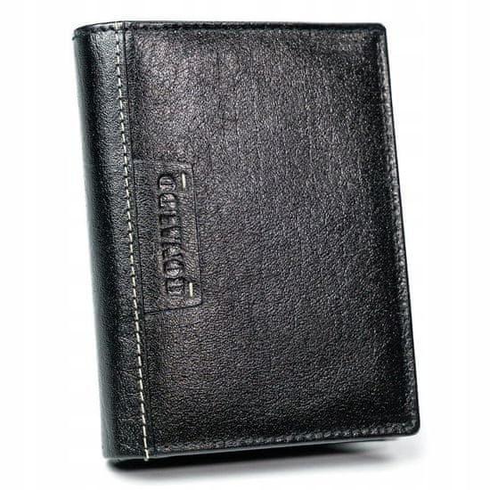 RONALDO Pánska kožená peňaženka so zabezpečením RFID Raseborg čierna