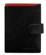 RONALDO Pánska kožená peňaženka Nagyhalász čierna, červená univerzálny