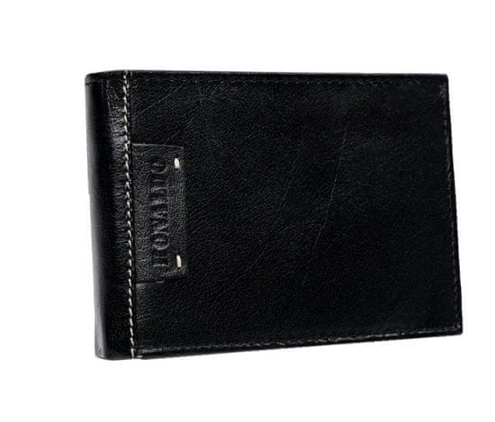 RONALDO Pánska kožená peňaženka Batas čierna