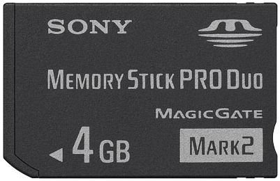 SONY Memory Stick PRO Duo Mark2 MS-MT4G
