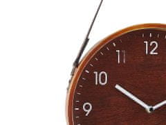 Beliani Nástenné hodiny 26 cm hnedé RENENS