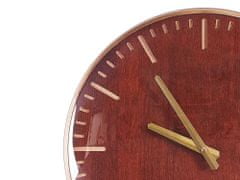Beliani Nástenné hodiny 43 cm hnedozlaté BRUGG