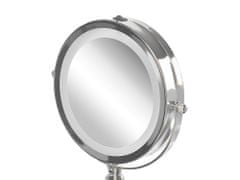 Beliani LED Makeup zrkadlo 18 cm BAIXAS strieborné