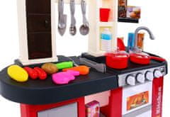 Mamido Detská interaktívne kuchynka s príslušenstvom červená